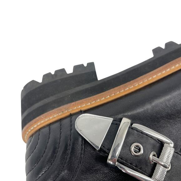 Marc Fisher Indre Hiker Boot with Red Laces Moto Lug Sole Winter Fit - Picture 10 of 13